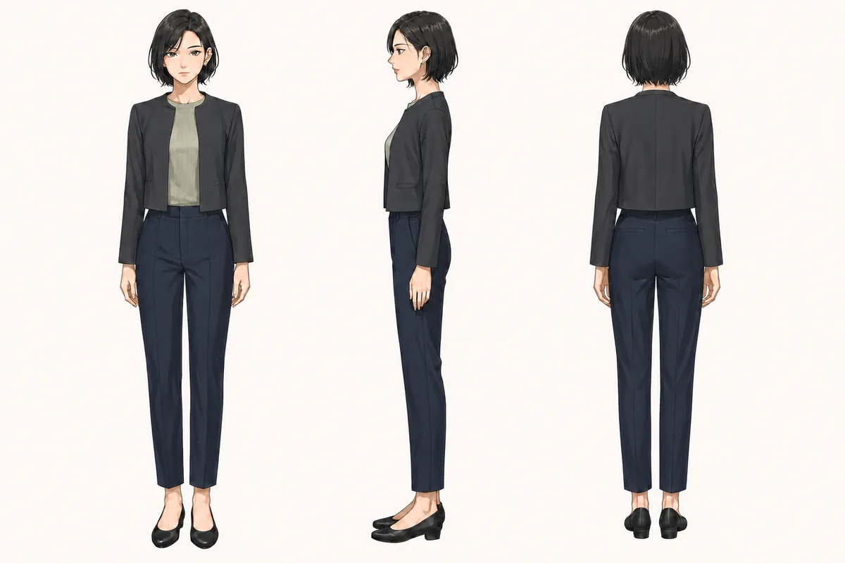 久保田杏のキャラクター設定画