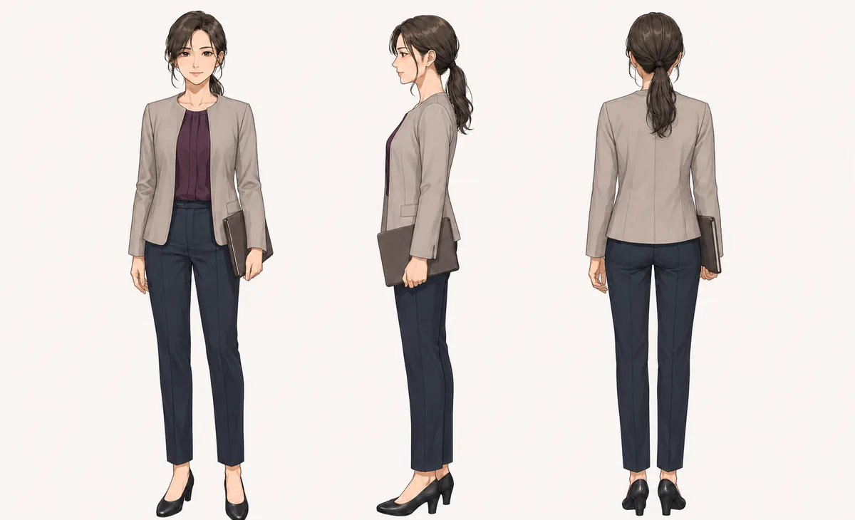 坂井美冬のキャラクター設定画