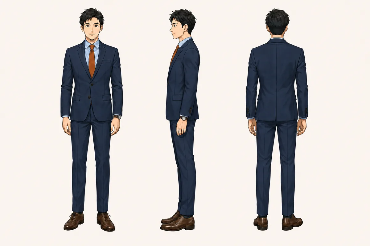 倉田颯真のキャラクター設定画